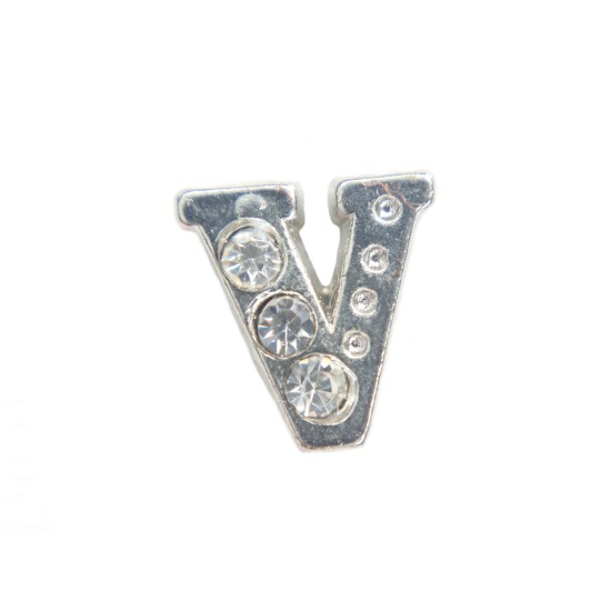 V alphabet charm