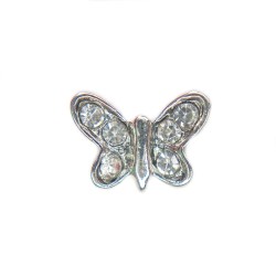 Clear crystal butterfly charm