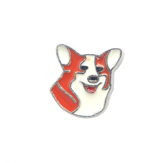 Corgi head charm