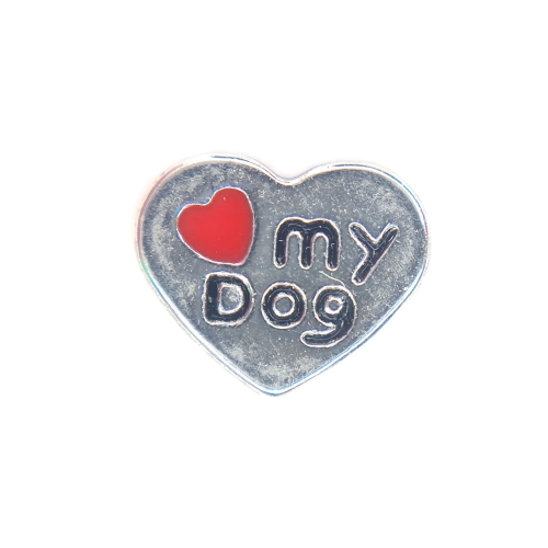 Love My Dogs Heart Charm