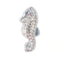 Silver seahorse charm