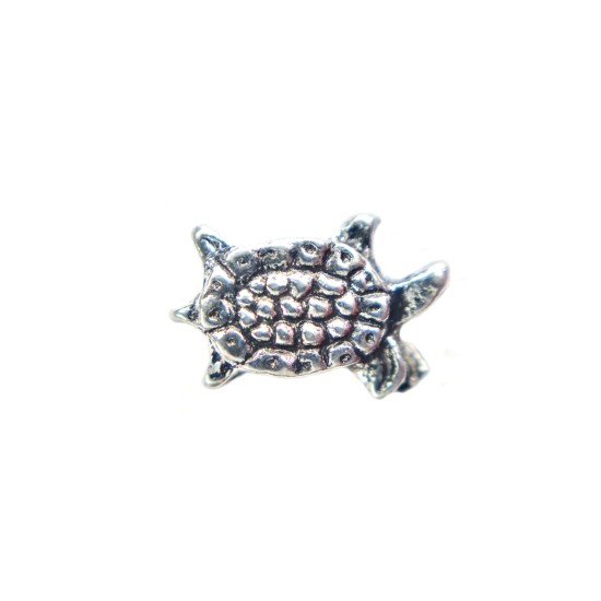 Silver turtle charm