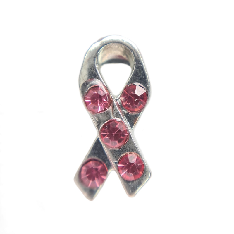 Pink Crystal Awareness Ribbon