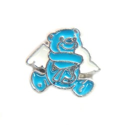 Blue bear with wings charm