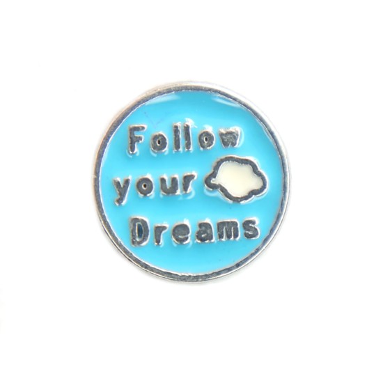 Blue follow your dreams charm