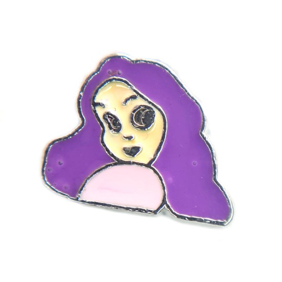 Girl with purple hair charm