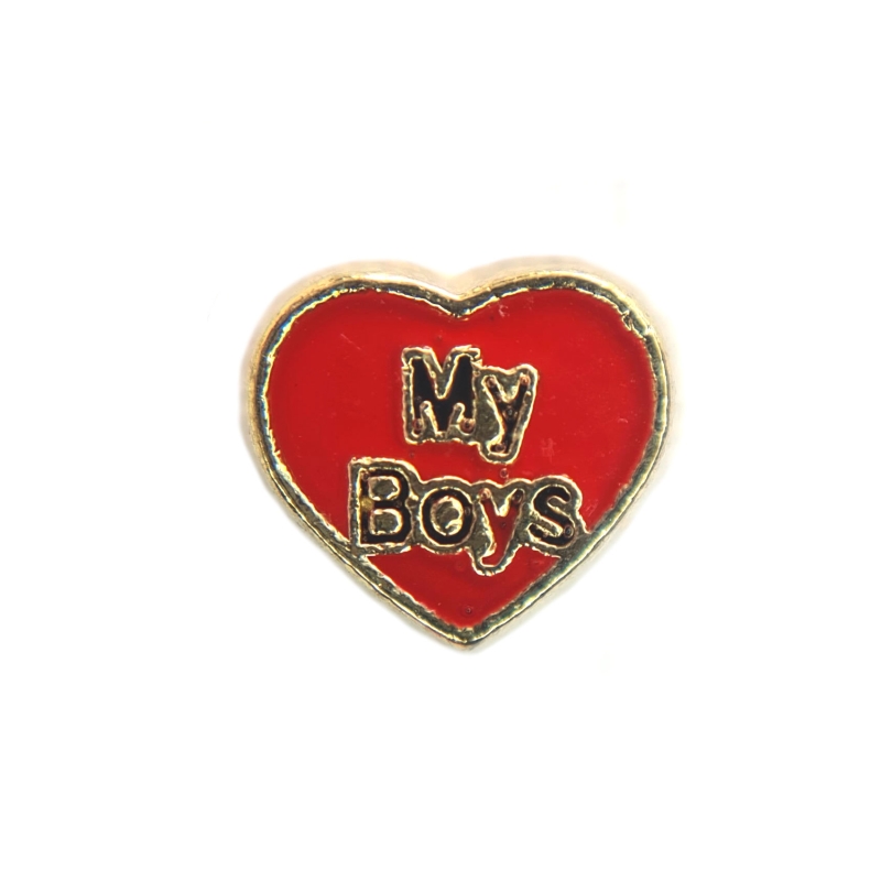 My Boys Heart Charm
