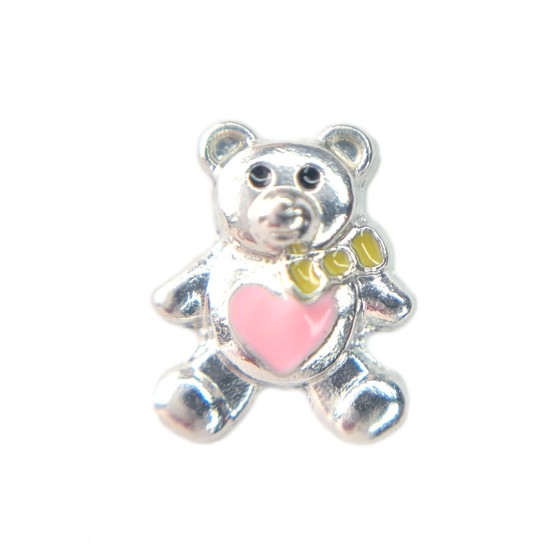 Silver bear charm