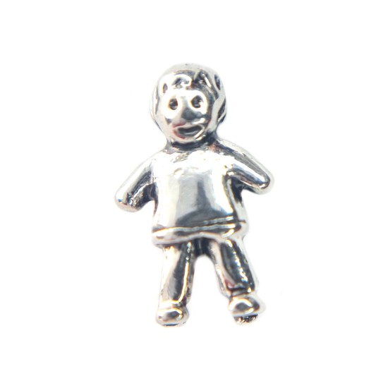 Silver boy charm