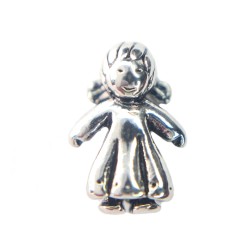 Silver girl charm