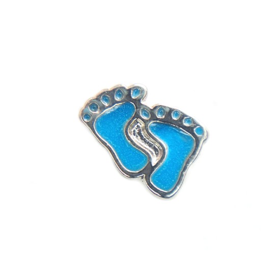 Tiny blue feet charm