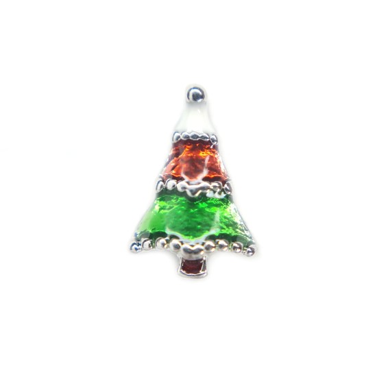 Striped christmas tree charm