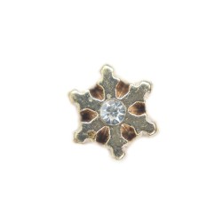 Golden snowflake charm