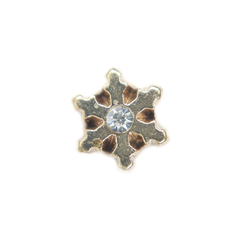 Golden Snowflake Charm