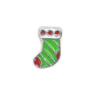 Green christmas stocking charm