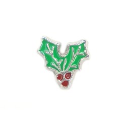 Christmas holly charm