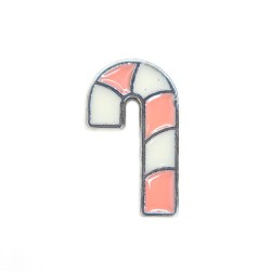 Pink candy cane charm