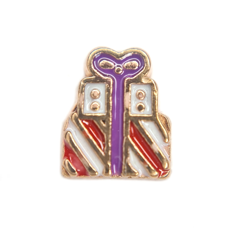 Purple Christmas Present Charm