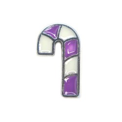 Purple candy cane charm