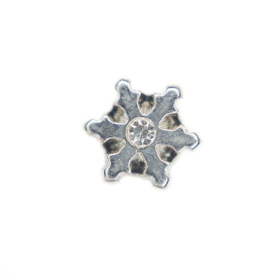 Silver snowflake charm