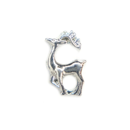 Silver stag charm