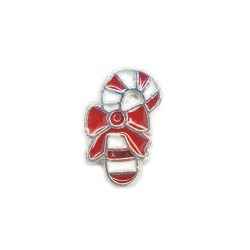 Red ribbon candy cane charm