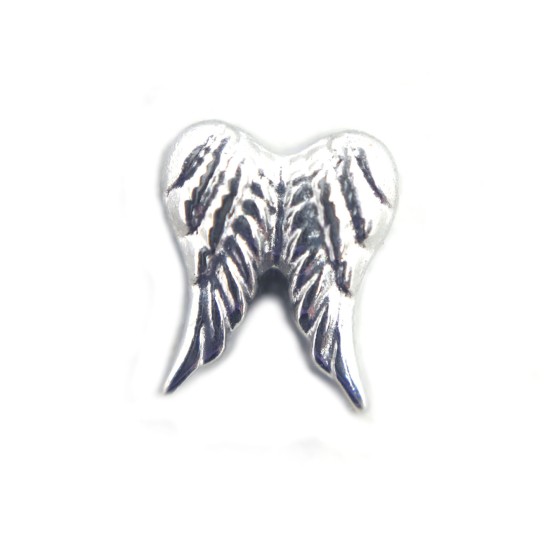 Silvered wings charm