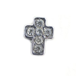 Clear crystal cross charm