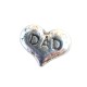 Silver dad heart charm 