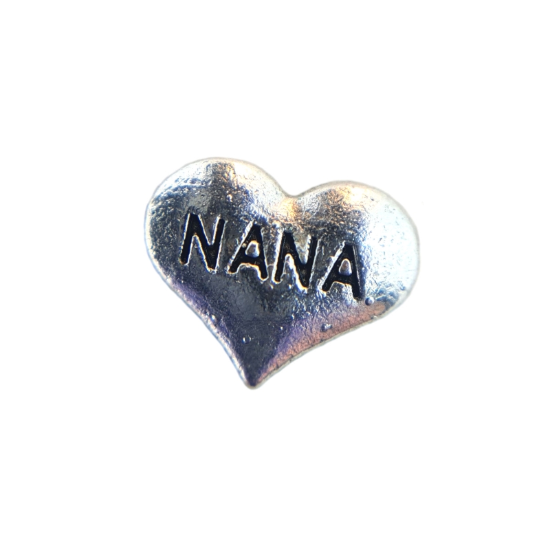 Silver Nana Heart Charm 