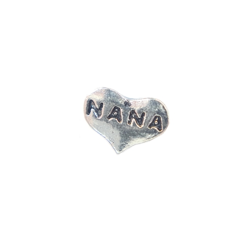 Silver Nana Heart Charm 