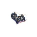 Silver Son Heart Charm Silver Son Heart Charm