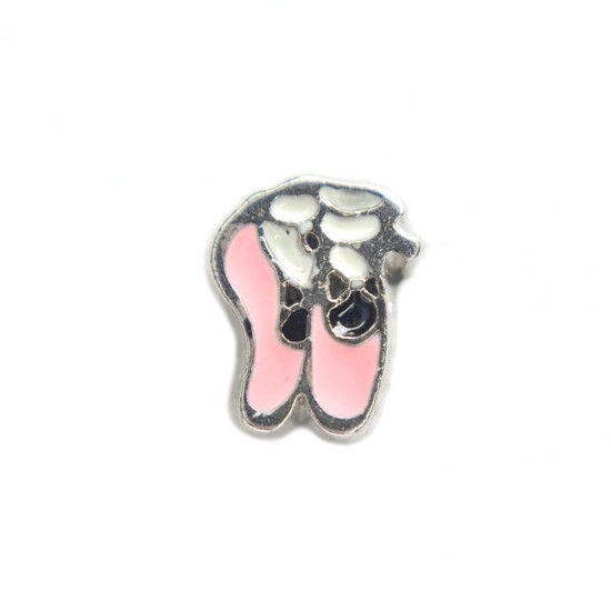 Pink ballet slippers charm