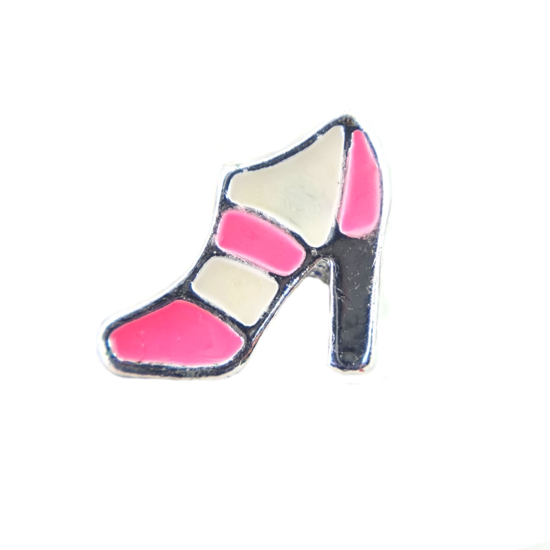 Pink And White Shoe Charm