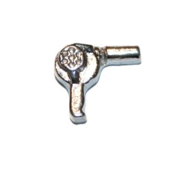 Silver hairdryer charm