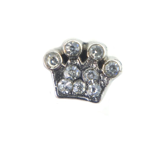 Small crystal crown charm