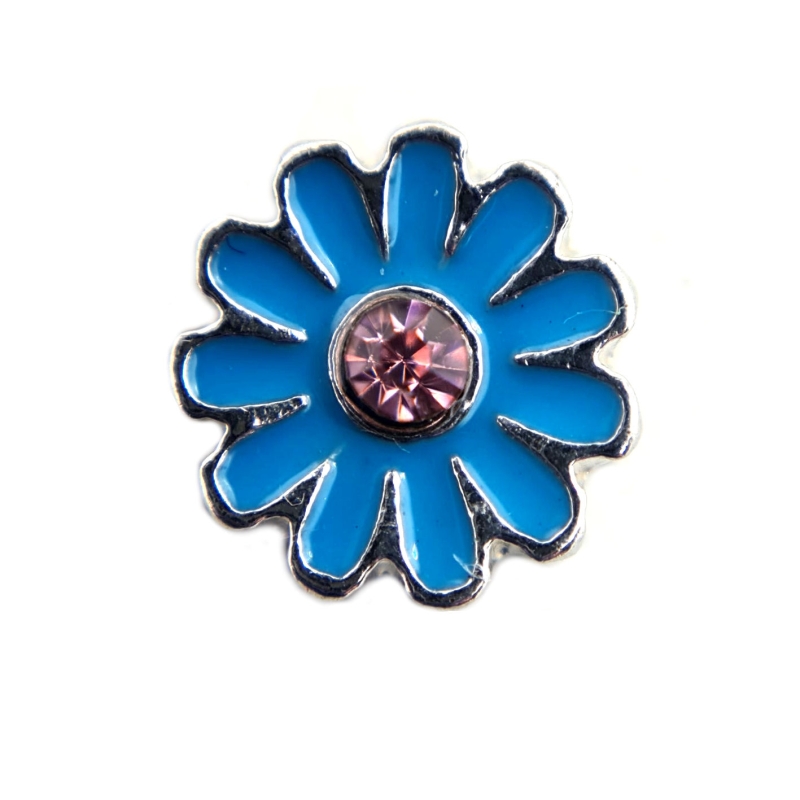 Small Blue Daisy Charm