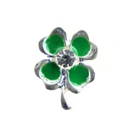 Jeweled clover charm