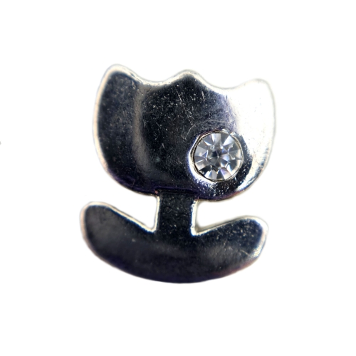 Large Silver Flower Charm Large Silver Flower Charm