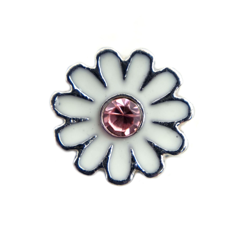 Large White Daisy Charm
