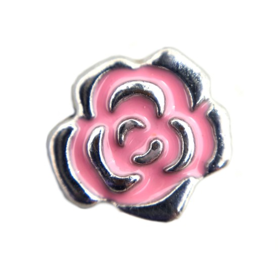 Pale pink rose charm