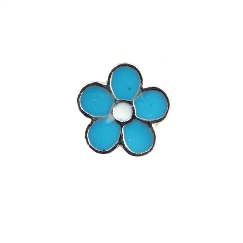 Small Blue Flower Charm