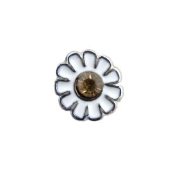 Small white daisy charm