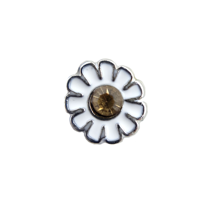 Small White Daisy Charm
