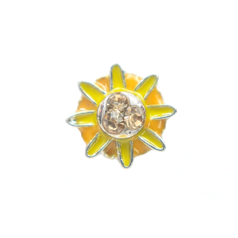 Yellow crystal flower charm Yellow crystal flower charm