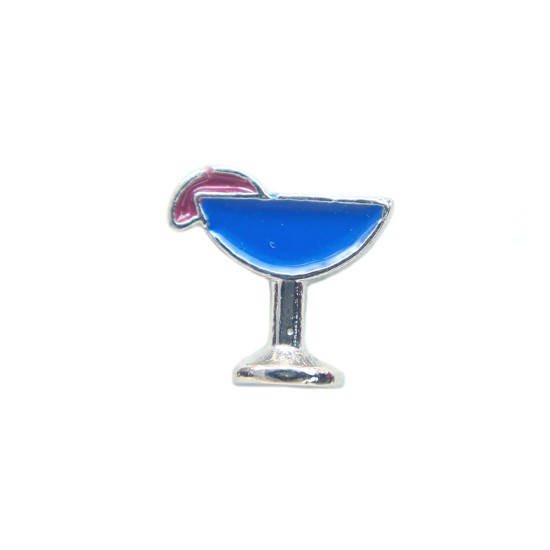 Blue cocktail charm