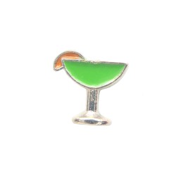 Small green cocktail charm