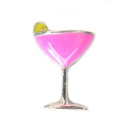 Pink cocktail charm