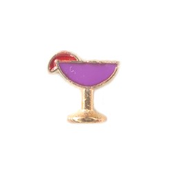 Purple cocktail charm