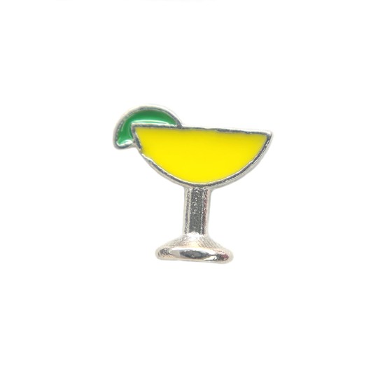 Yellow cocktail charm